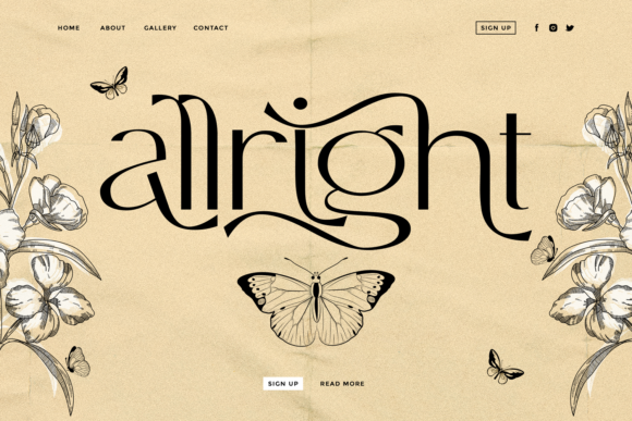 Allright: A Refined Serif Typeface for Editorial Storytelling