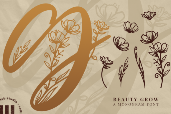 Beauty Grow Monogram: A Decorative Font with Editorial Soul