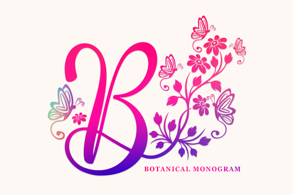 Botanical Monogram: An Elegant Decorative Font for Handmade Crafters