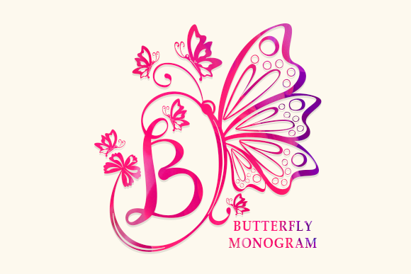 Butterfly Monogram: A Decorative Font with Editorial Grace