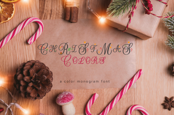 Christmas Colors Monogram Brings Elegant Charm to Handmade Products