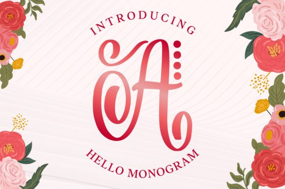 Hello Monogram: Romantic Decorative Font for Editorial Design