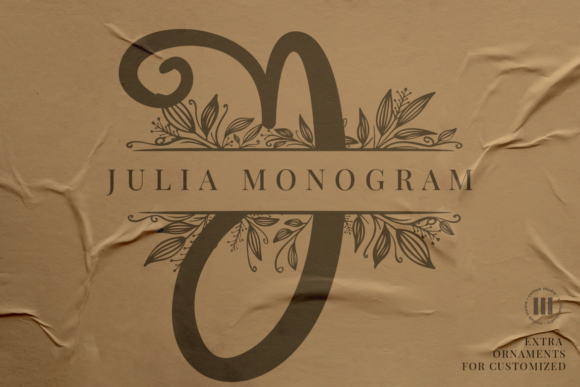 Julia Monogram: A Decorative Font for Digital Branding and Web Design