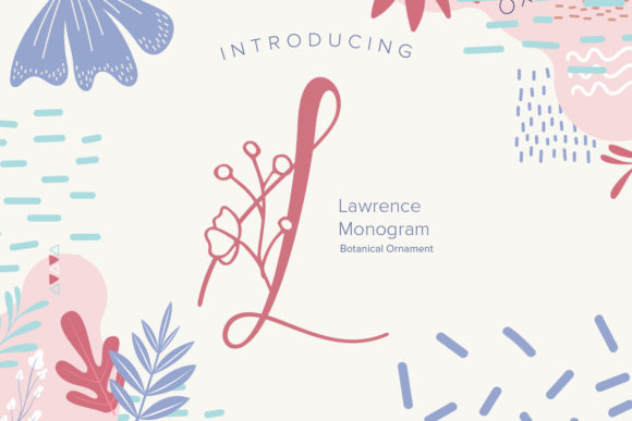 Laurence Monogram: A Decorative Font for Handmade Products and Craft Projects