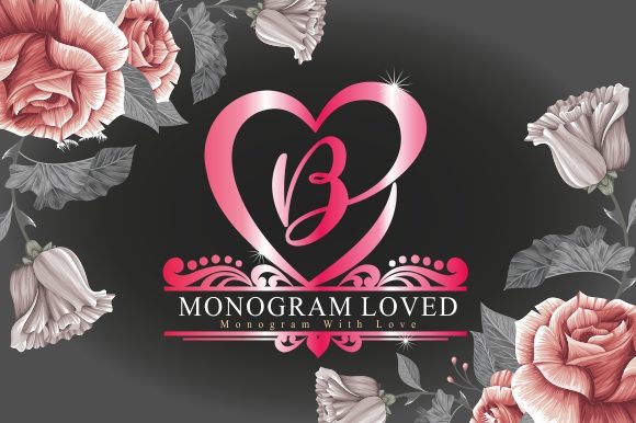 Monogram Loved: A Romantic Decorative Font for Handmade Products