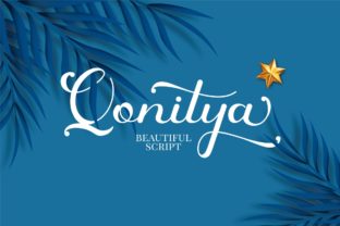 Qonitya: A Flowing Script Font for Handmade Products and Printables