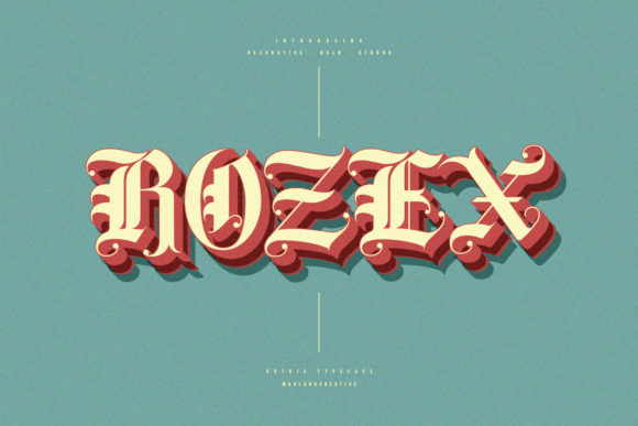 Rozex Blackletter Font Brings Bold Elegance to Modern Branding