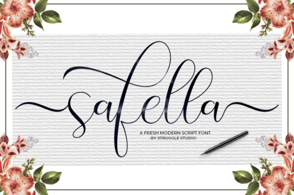 Safella Font: A Soft Calligraphy Script for Branding Projects