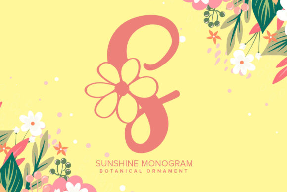 Sunshine Monogram: A Decorative Font That Brings Warmth to Web Design